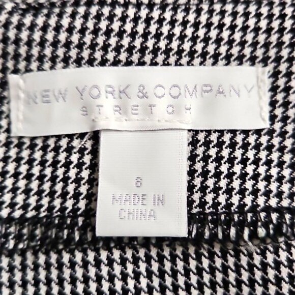 New York & Company Stretch Houndstooth Pencil Skirt Size 8 Office Career Work - Picture 6 of 9